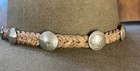 Handmade Tan Braided Buffalo Leather Hat Band W Buffalo Nickels  stampede Nickel