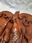 Gorgeous Pair Antique French Hand Carved Wood Doors Panels Salvage 19th Hunting
