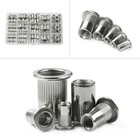 M3-m8 Aluminum Rivet Flat Head Threaded Set Rivet Nuts Blind Nutsert Kit 150pcs