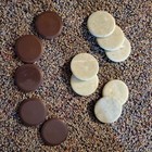 12 Pcs Green  Brown Hot Massage Stones Set Natural Jade Rock Spa Massager 2 Inch