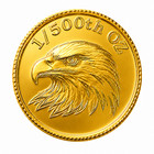 1 500 Oz  9999 Fine Gold Round - Eagle Head  sealed In Capsule 