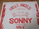 Hells Angels Sonny Finally Free Oakland Ca Original Flyer