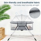 Portable Baby Bassinet - Foldable Bedside Bassinet  Lightweight Playpen With    