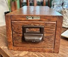 Globe Wernicke Antique Library Card Catalog File Cabinet Drawer   Rare Find 