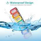 7 Day Black Pill Box Organizer With Rainbow Design Medicine Holder Case