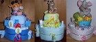 Baby Shower 2 Tier Safari Diaper Cake  Pink  Blue  Or Neutral