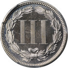 1882 Three  3  Cent Nickel Proof Cac Sticker Pcgs Pr66 Cam Superb Eye Appeal