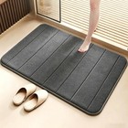 Soft Bathroom Mat Non Slip Coral Bath Rug Water Absorbent Floor Shower Carpet
