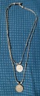  Antique Silver Necklace W  2 Coins -  Lion Of Judah- Emperor Haile Selassie 