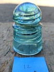 Blue Green Aqua Star Glass Insulator Vintage