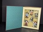 Disney Mickey Mouse Through The Years Story Book Christmas Ornament Set Rare