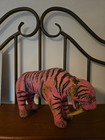 Sabertooth Tiger Applause  Plush 15in 1990s Pink Black