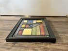 Hand Painted Stain Glass Art Hanging Modern Abstract Art Nouveau Moody Colors