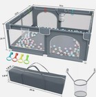 Extra Large Baby Toddler Portable Playpen  Play Yard With Zipper Door 63 x79 