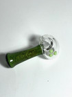 Tobacco Glass Pipe  New - Free Shipping  Green Clear  4 5 In Long