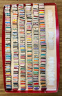 Huge Lot 300 Carded Embroidery Floss Bobbins All Numbered   New Unused Bobbins