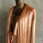 Antique 1920s Orange Creamsicle Silk Velvet Coat   Wrap Blouse  1930s Vintage