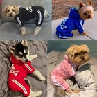 Adidog Pet Dog Warm Hoodie 4 legs Classic Jumpsuit Puppy Coat Sweatshirt Clothes