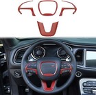 16x Red Carbon Interior Dash Set Decor Cover Trims Kit For Dodge Durango 2014-20