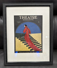 Atq Vtg 1923 Cover Of The Theatre Magazine Art Deco Framed By Baskerville