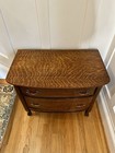 Antique Small Tiger Oak Two Drawer Dresser
