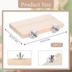2pcs Wooden Bird Perch Platform 5 9x3 14  Cage Stand Shelf For Cockatiel Parrot