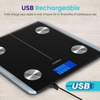 Rechargeable Bmi Smart Weight Scale With Body Fat Muscle Muscle Mass