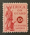 Travelstamps  Us Stamps Scott  ps11 - 10   Postal Savings Minuteman - Mint Mnh Og