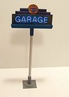 1 18  1 24 Scale Diorama Vintage Garage 2-sided Neon Looking Sign