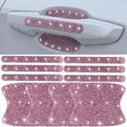 10 Pcs Bling Diamond Car Door Handle Stickers  Bling Car Accessories For Pink