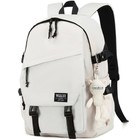 Large Anti-theft Laptop Backpack 15 6  For School  Travel   Daily Use - Off-whit
