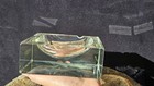 Heavy Solid Crystal Cigar Ashtray 4 Cigar Rest 5 5  Square Block Glass