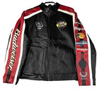 Vintage Budweiser  8 Nascar Nextel Cup Series Leather Patch Troops Bomber Size M