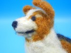 Artist Needle Felted Plush Miniature 4  Bendable Hound Dog
