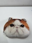 Angry Cat Calico Face Soft Plush Pillow Throw 14x10   Realistic Cat Mom Cottage