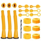 3 Pcs Gas Can Spout Replacement Kit Long Nozzle Vent Caps For Fuel Jug Cans New