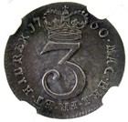1760 Silver Great Britain 3 Pence King George Ii Maundy Coin Ngc Mint State 63