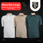 Mens Casual Polo T-shirt Wrinkle And Stain Resistant Dri-fit 3 Button Polo