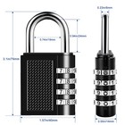 6x Tsa Approved Luggage Lock Travel 4 Digit Combination Suitcase Padlock Reset