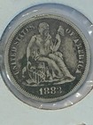1883 Love Token Engraved Bip Pib Ibp Ipb Liberty Seated Dime Silver Well Done