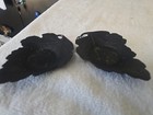  Set Two Made In Japan Cast Iron Oak Leaf Tea Light Candle Holder Coasters
