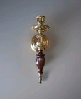 Vintage Wooden Brass   Wood  Hanging  Sconce  14 5 
