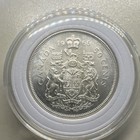 Canada 50 Cents 1966 Silver Coin Queen Elizabeth Ii Uncertified Uncirculated