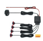 4pcs Adjustable Flat Sensors Car Parking Sensor Reverse Backup Radar System Kit