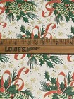 Vtg Christmas Store Wrapping Paper Gift Wrap 2 Yards Pine Cone Red Ribbon Pretty