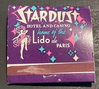    Stardust Hotel And Casino Home Of The Lido De Paris Vintage Matchbook Matches