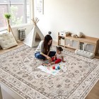 Washable 8x10 Large Area Rug  Oriental Stain Resistant Rugs For Living Room 