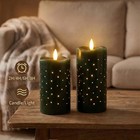 Flickering Flameless Candle With Remote Timer  Battery Operated Candle  2 Pack