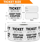 2000 Pcs  1000 Pairs  Raffle Tickets Double Roll  50 50 White   Raffle Tickets