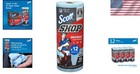 High Absorbent Blue Shop Towels - 12 Rolls  660 Sheets For Automotive Cleaning
